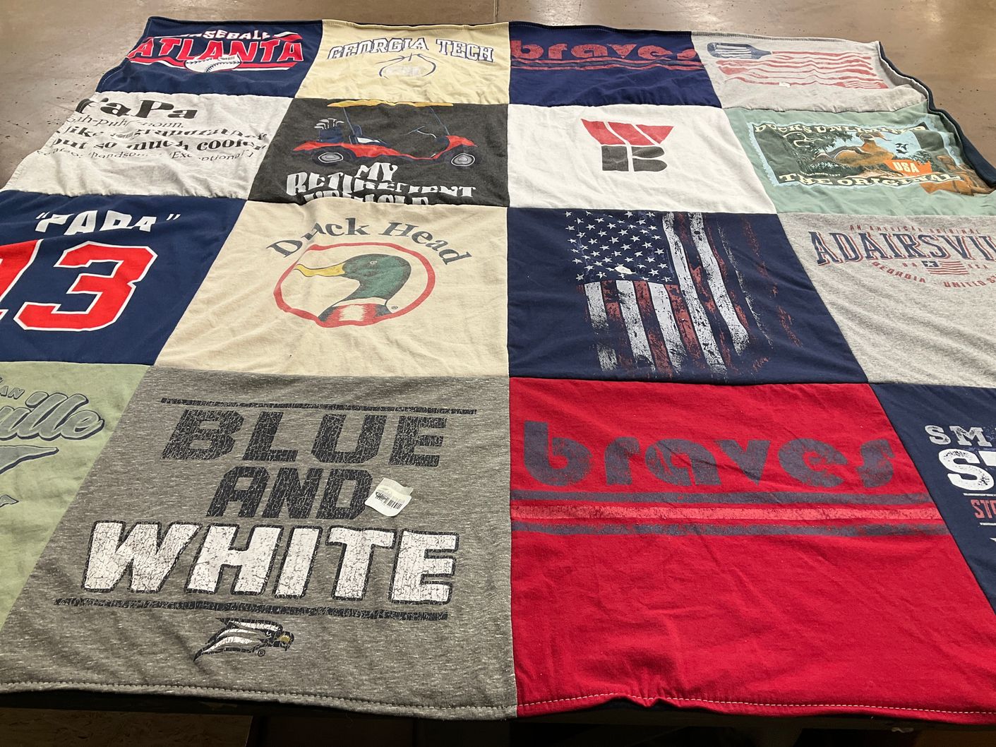 T-shirt quilt featuring atlanta braves by ANNETTE from GA