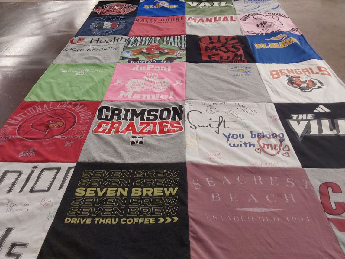 T-shirt quilt featuring bengals by Michelle from KY