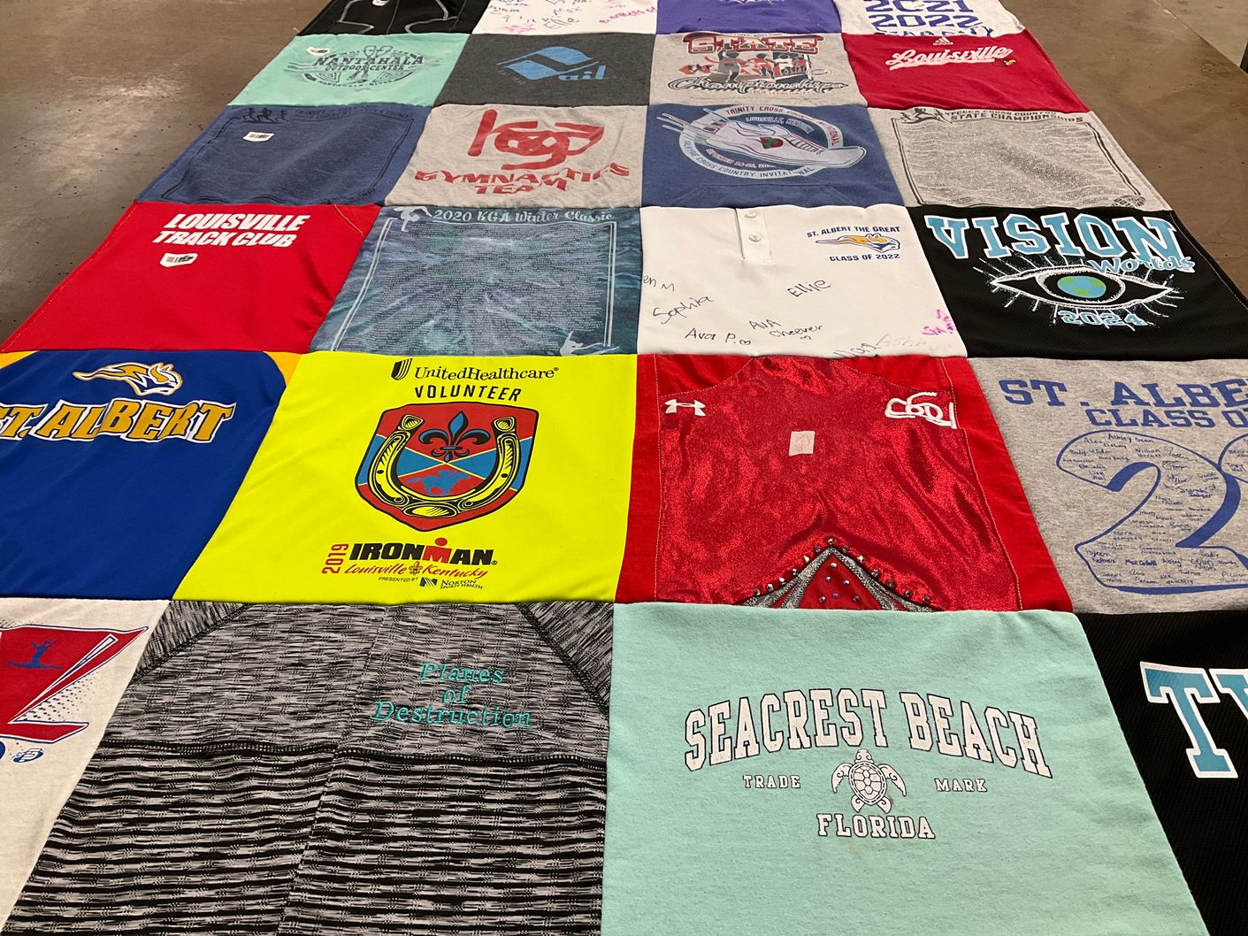 T-shirt quilt featuring louisville track club by Michelle from KY