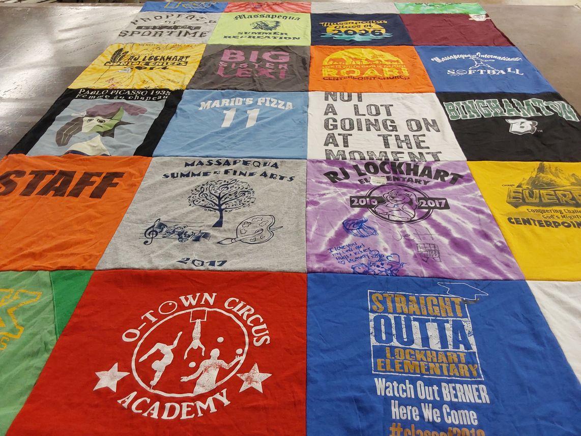T-shirt quilt from lockhart elementary school by Stephanie from NY