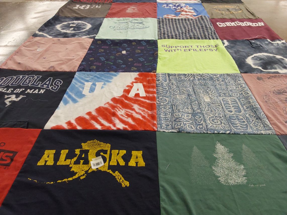 T-shirt quilt from university of alaska by Kris from VA