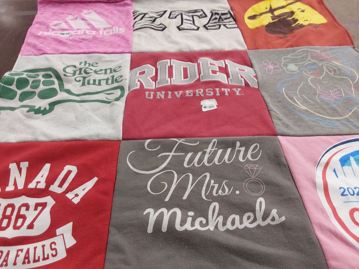 T-shirt quilt from rider university by Lynette from NJ