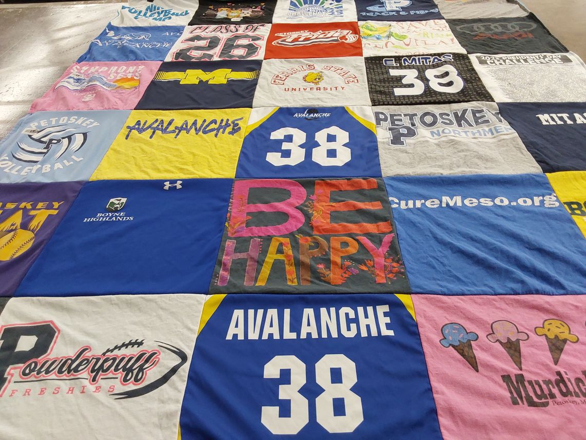 T-shirt quilt featuring petoskey northern by Rochelle from MI