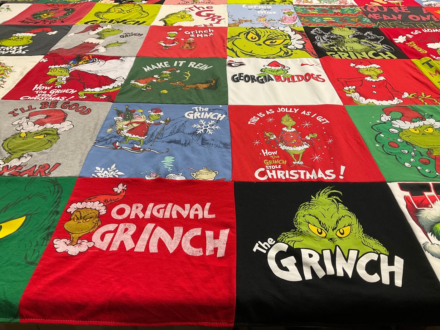 T-shirt quilt featuring georgia bulldogs by ashley from GA
