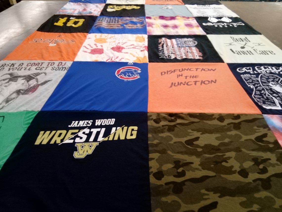 T-shirt quilt from james wood high school by Jessica from VA