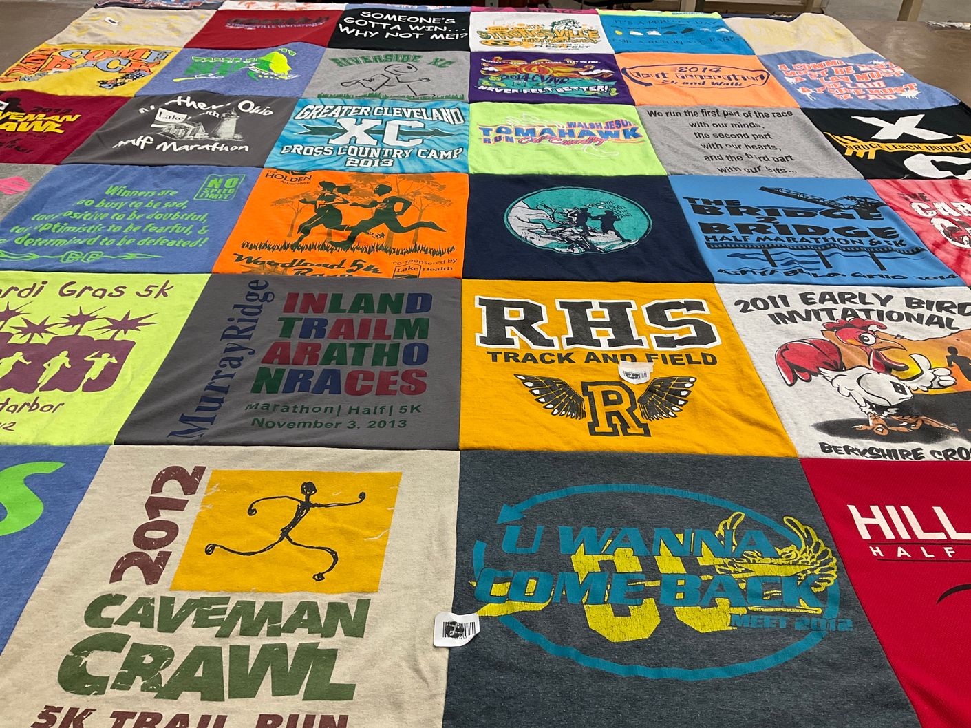 T-shirt quilt from rhinelander high school by Emily from OH