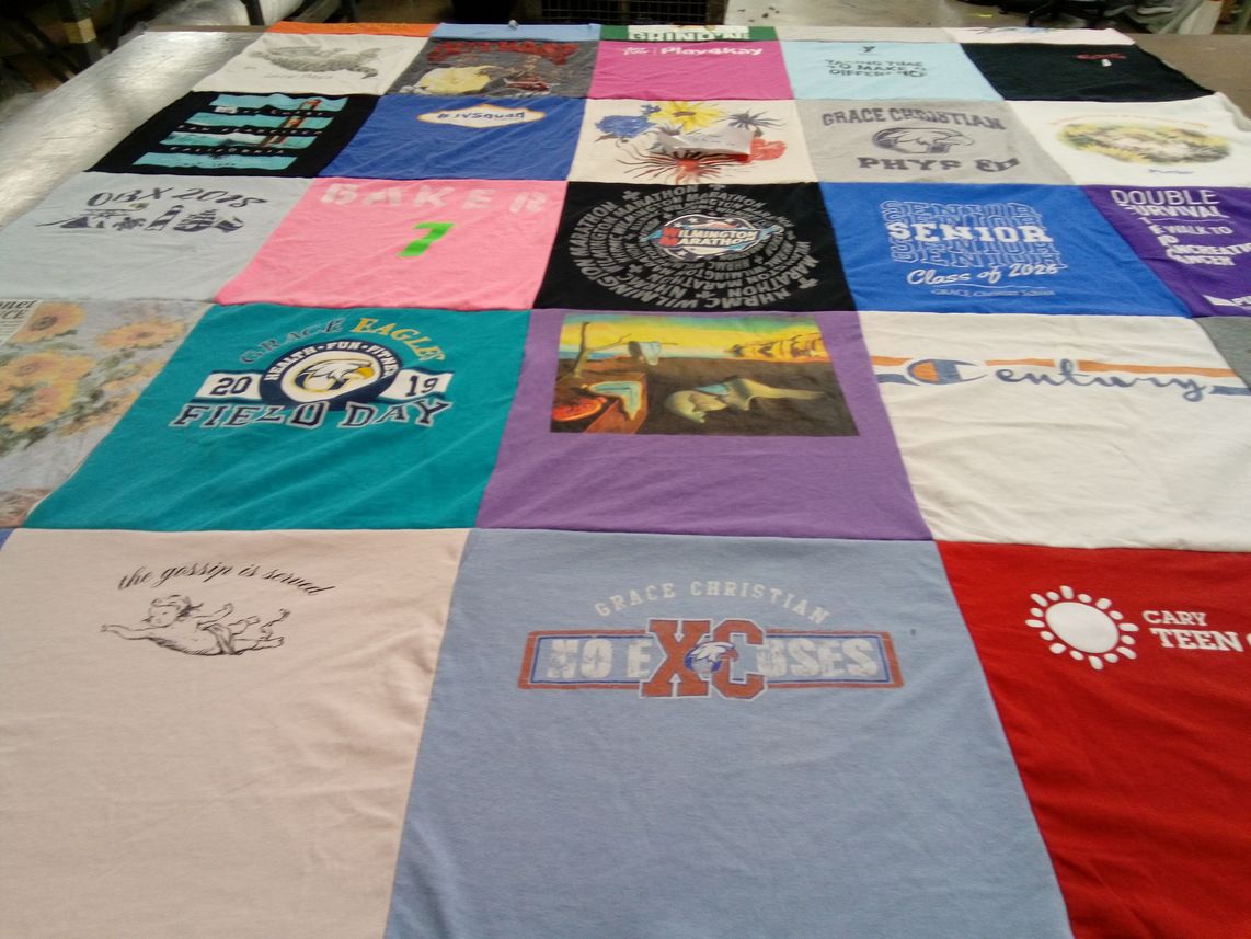 T-shirt quilt from grace christian school by Courtney from NC