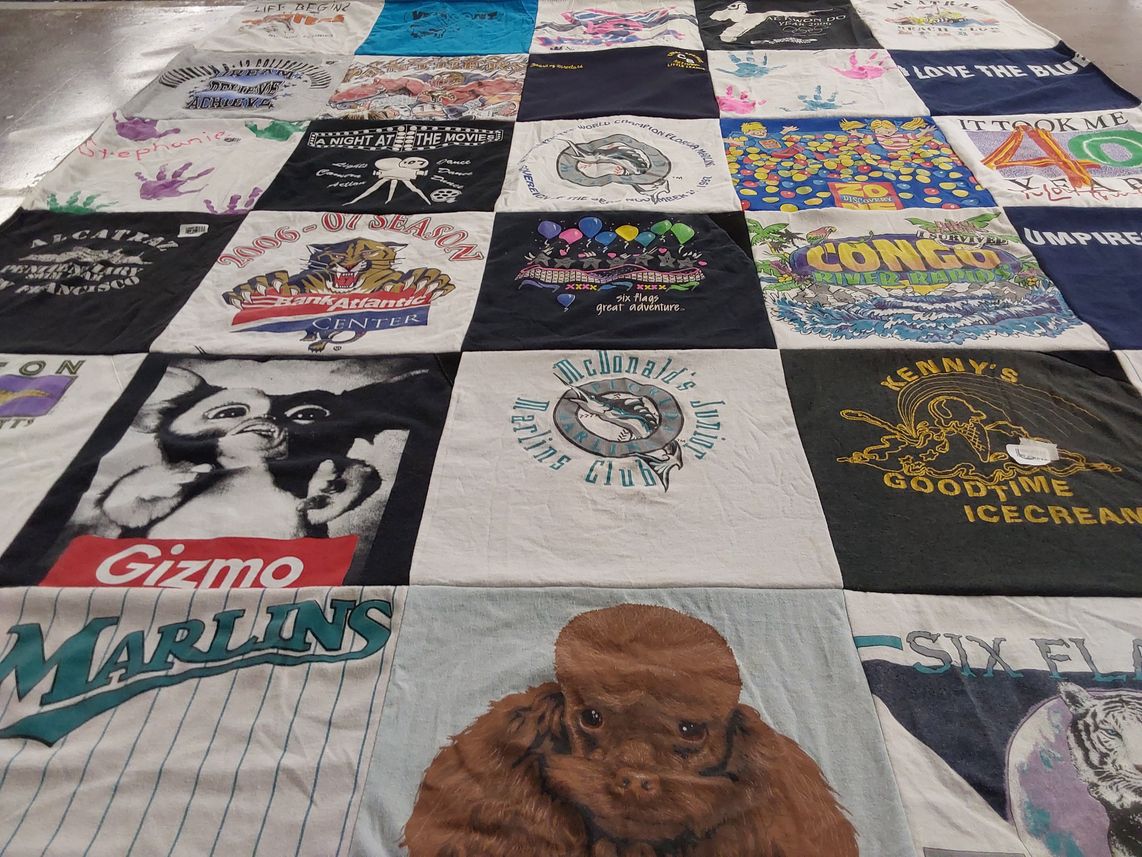 T-shirt quilt featuring florida marlins by Gail from FL