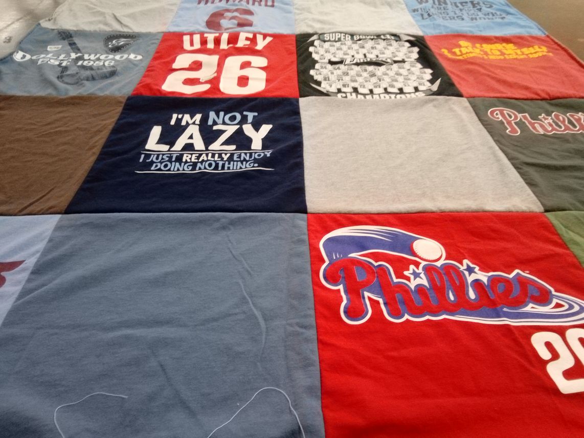 T-shirt quilt featuring philadelphia phillies by Sharon from PA