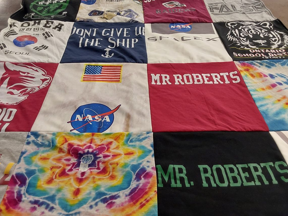 T-shirt quilt from ontario school district by Paula from OR