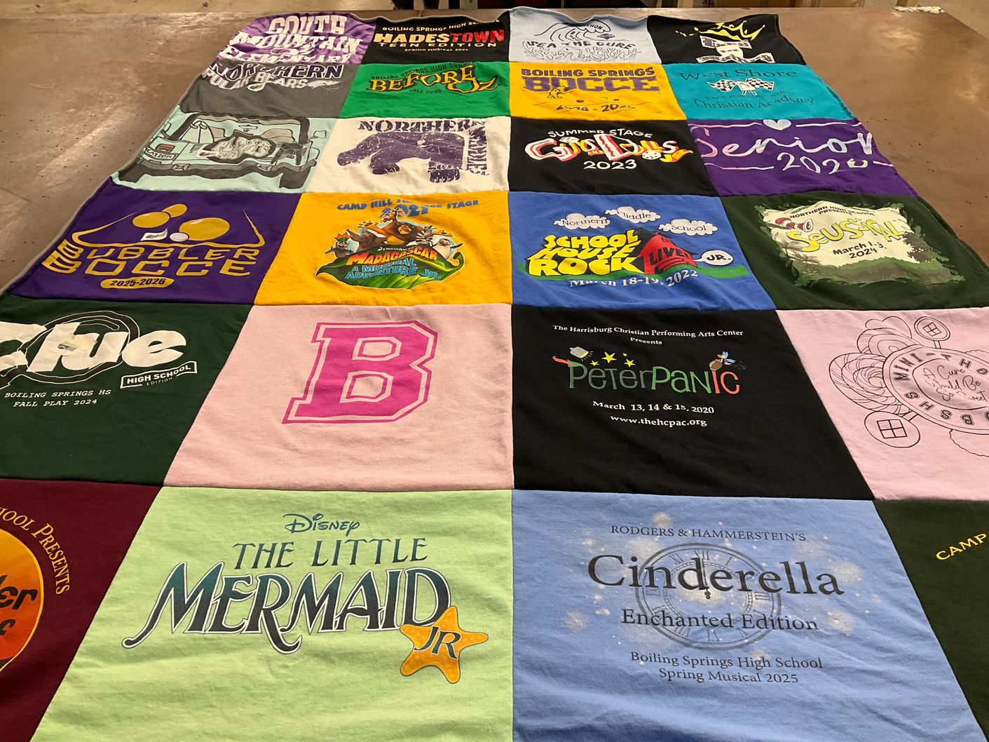T-shirt quilt from boiling springs high school by Amy from PA
