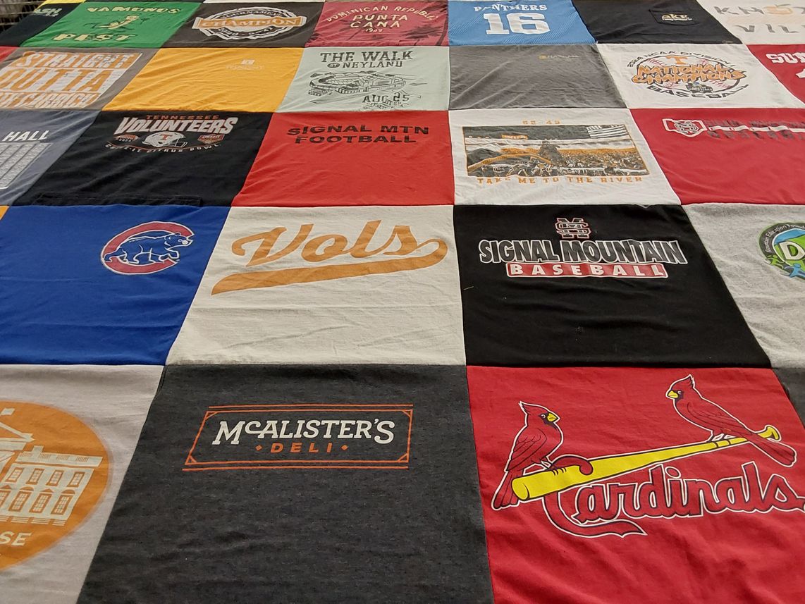 T-shirt quilt featuring signal mountain baseball, st louis cardinals by Scottie from TN