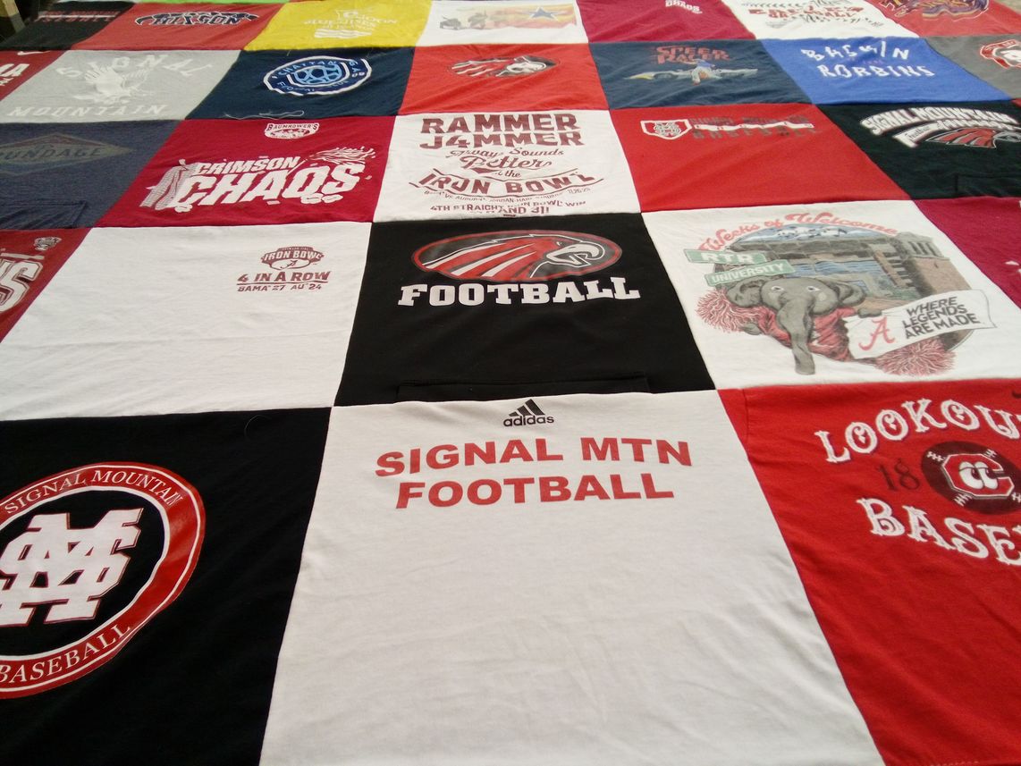 T-shirt quilt featuring signal mountain football by Scottie from TN