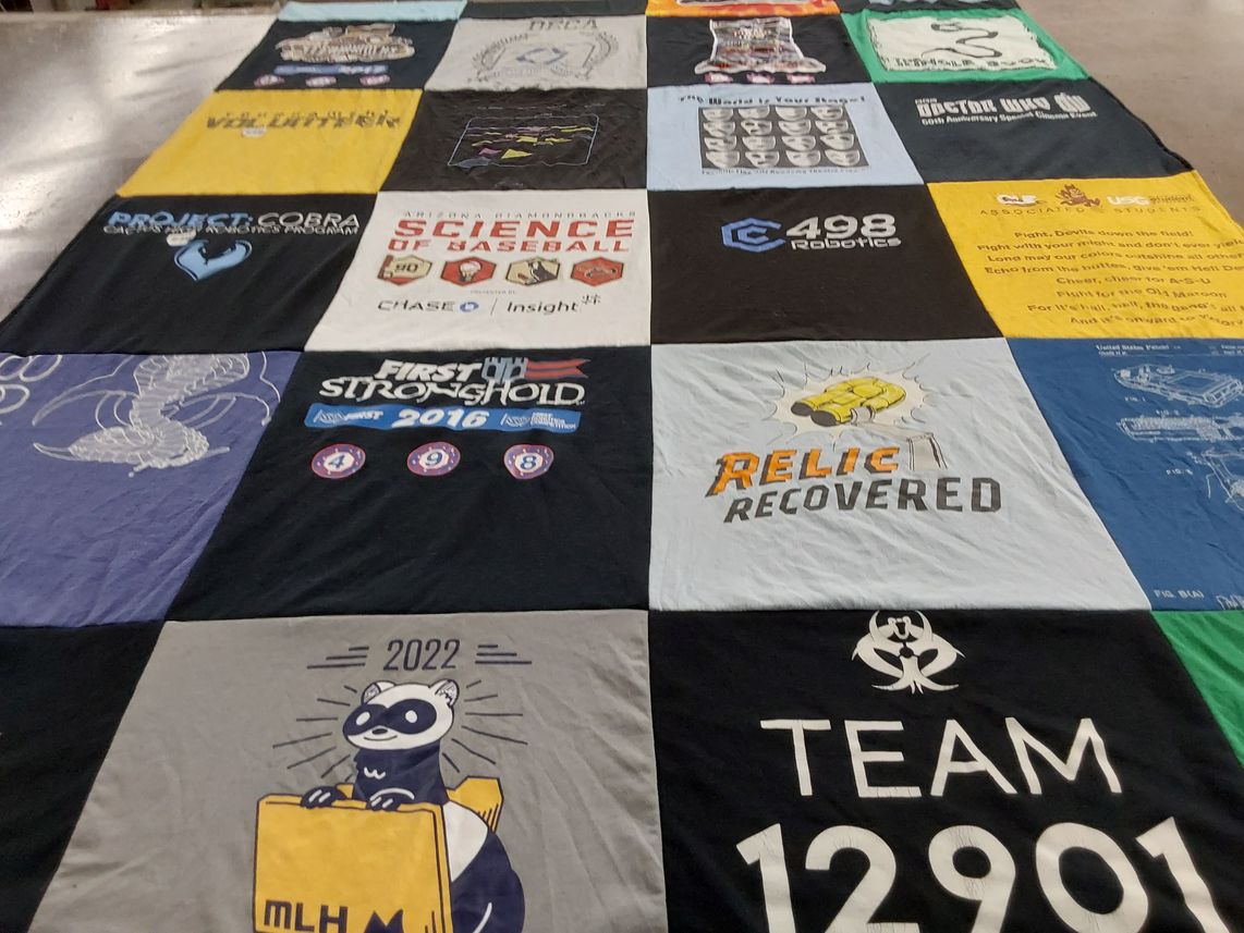 T-shirt quilt featuring team 12901 by Jack from AZ