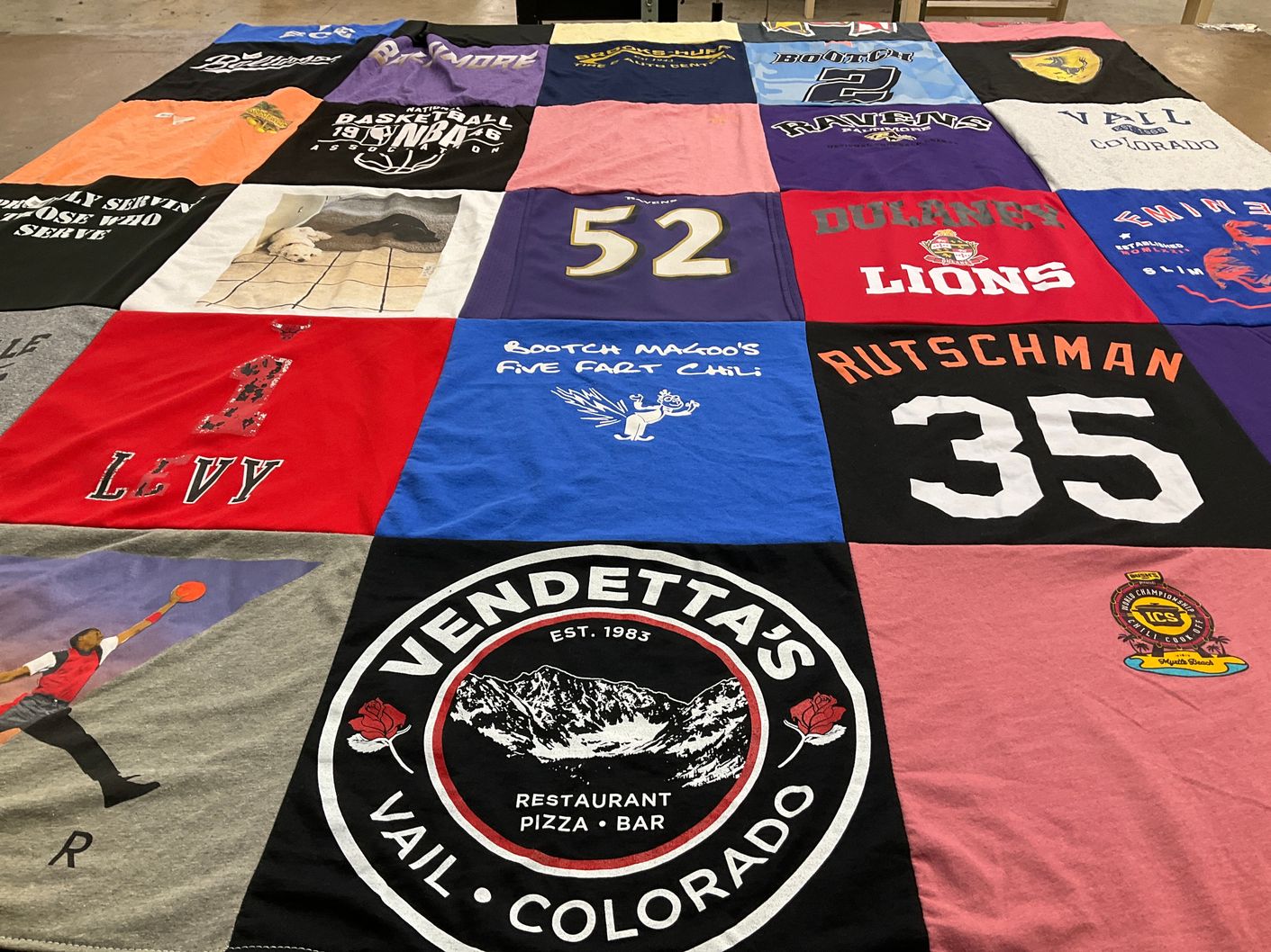 T-shirt quilt from dulaney high school by Lisa from MD