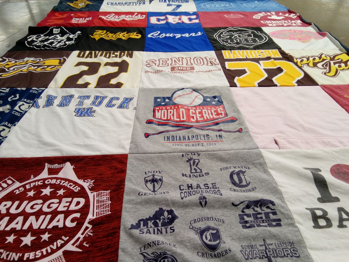 T-shirt quilt featuring fort wayne kings, crossroads crusaders by Anne from IN