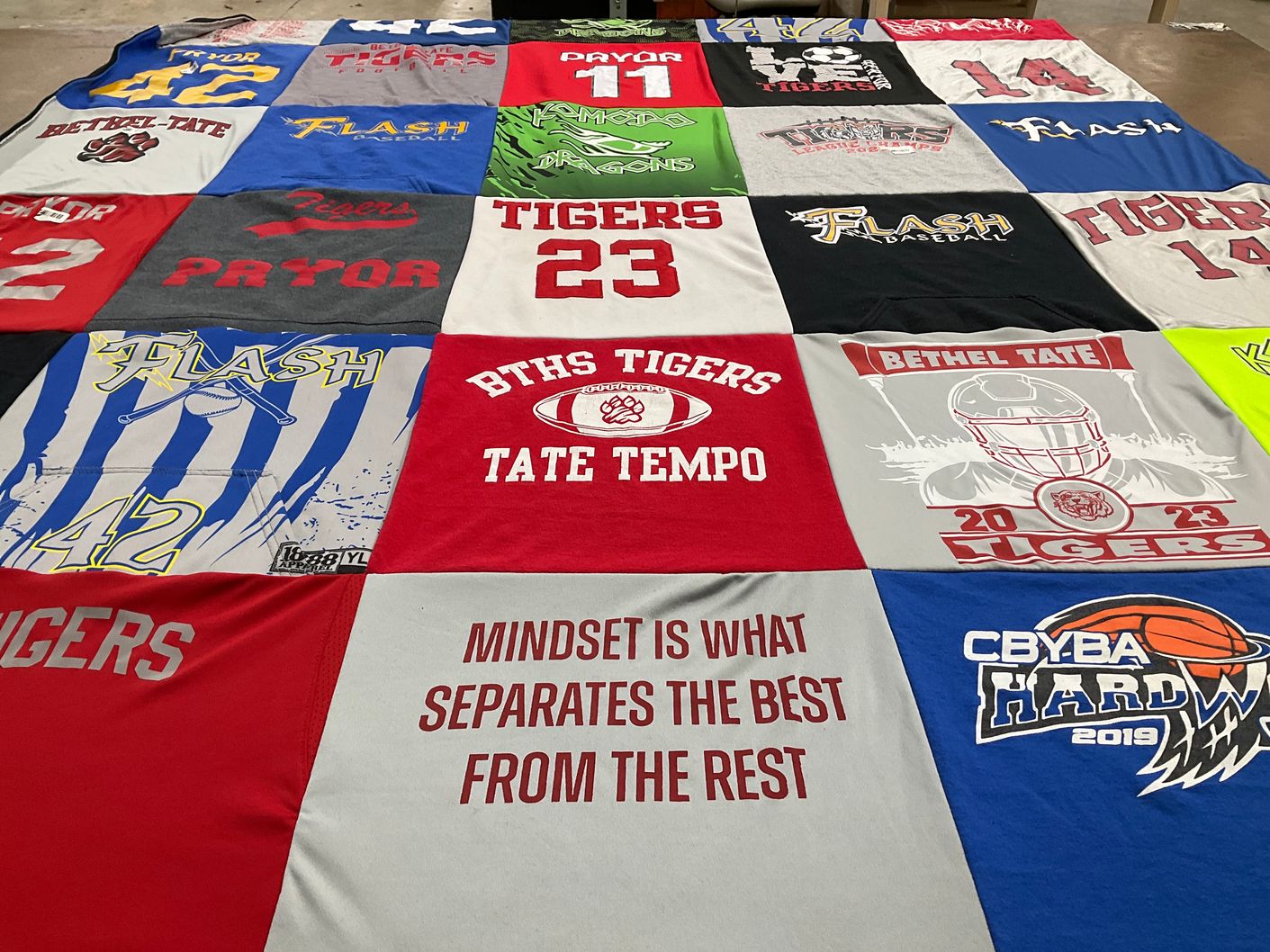 T-shirt quilt from bethel tate high school by Brandy from OH