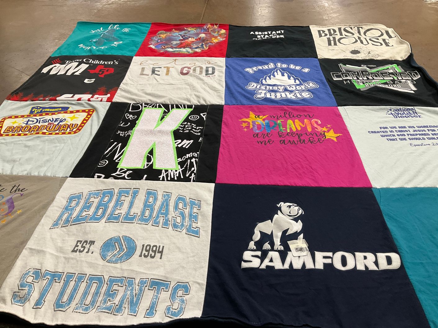 T-shirt quilt from samford university by Cynthia from TX