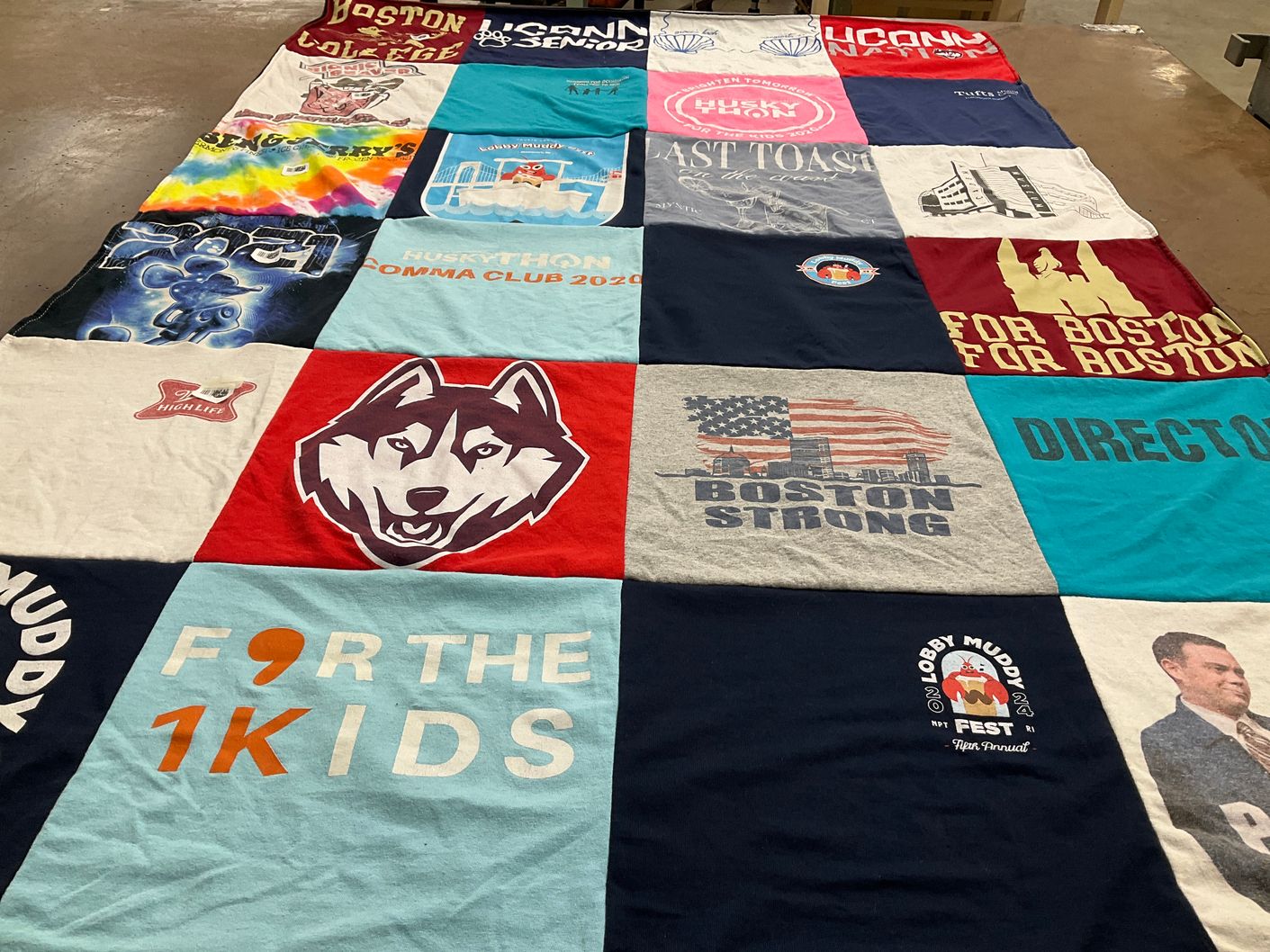 T-shirt quilt featuring uconn huskies by Erin from MA