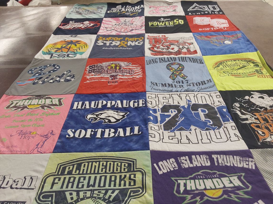 T-shirt quilt featuring long island thunder by ROSE from NY