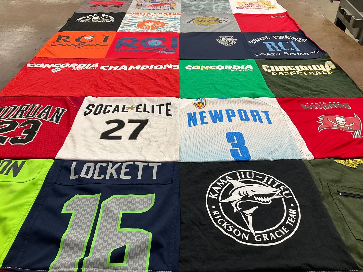 T-shirt quilt featuring tampa bay buccaneers by Scott from CA