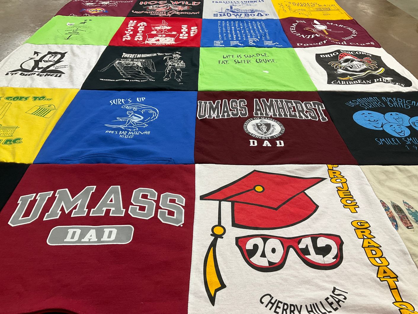 T-shirt quilt from university of massachusetts amherst by Andrew from NJ