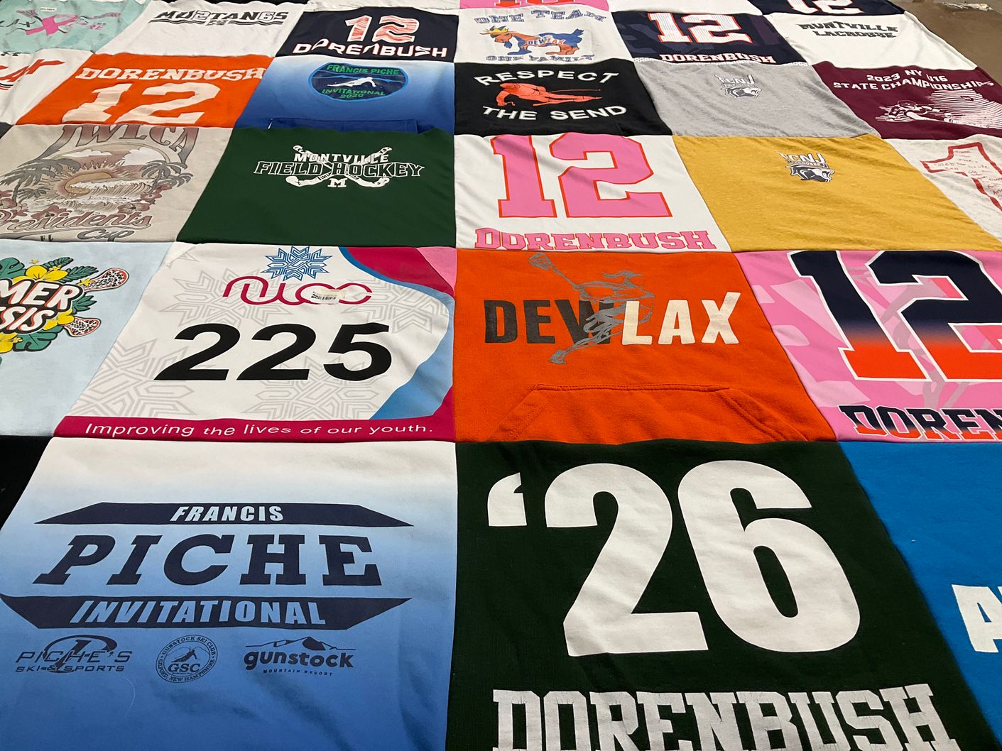 T-shirt quilt featuring montville lacrosse by Christine from NJ