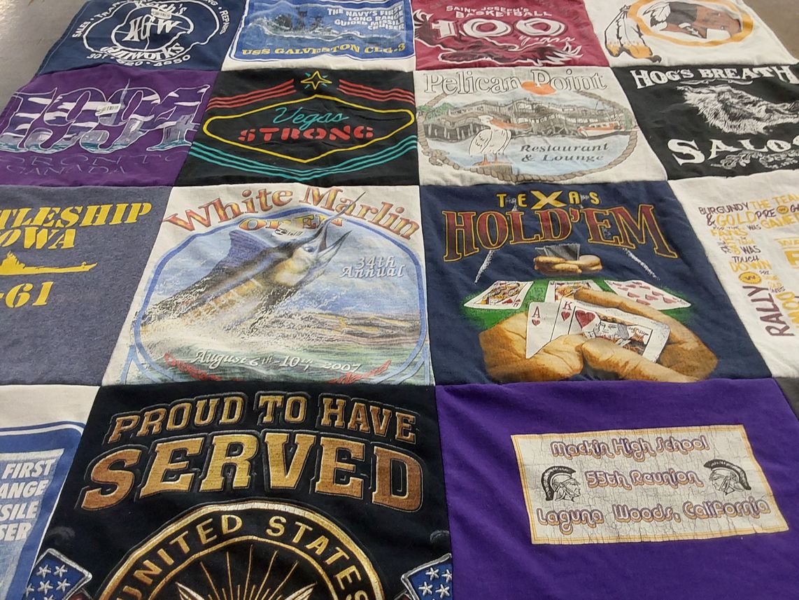 T-shirt quilt from mackin high school by Snookie from VA