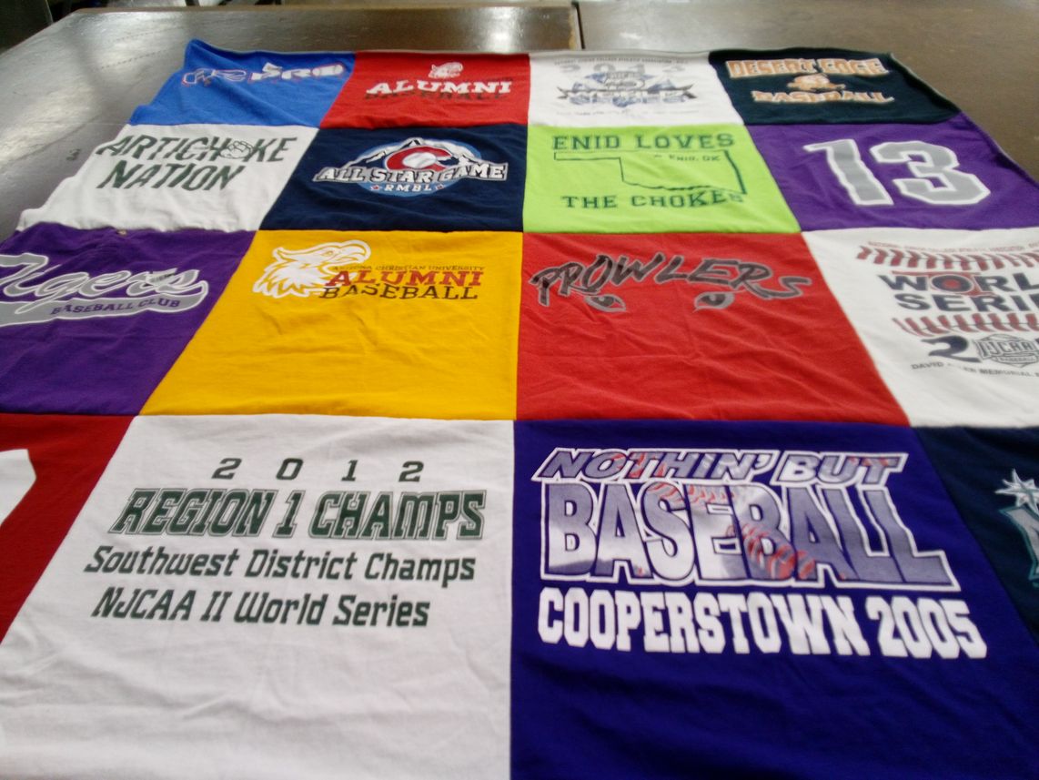 T-shirt quilt featuring alumni baseball, prowlers by Catherine from AZ