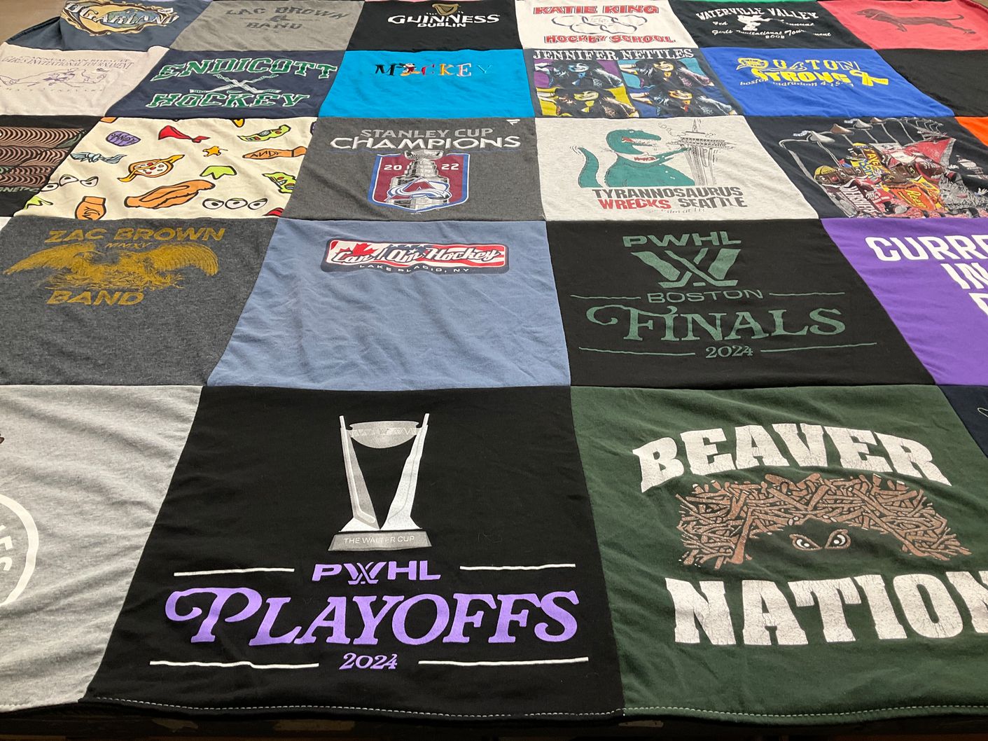 T-shirt quilt featuring pwhl, endicott hockey by MaryBeth from FL