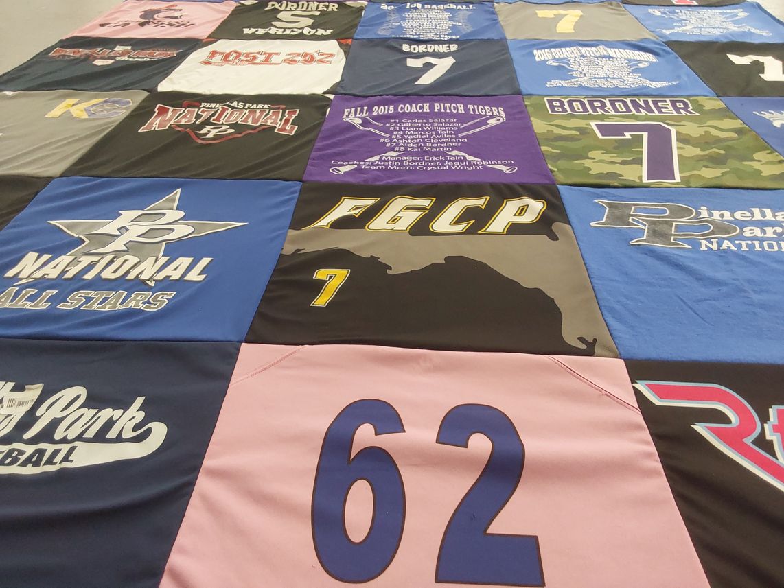 T-shirt quilt featuring pinellas park national all stars by Kiley from FL
