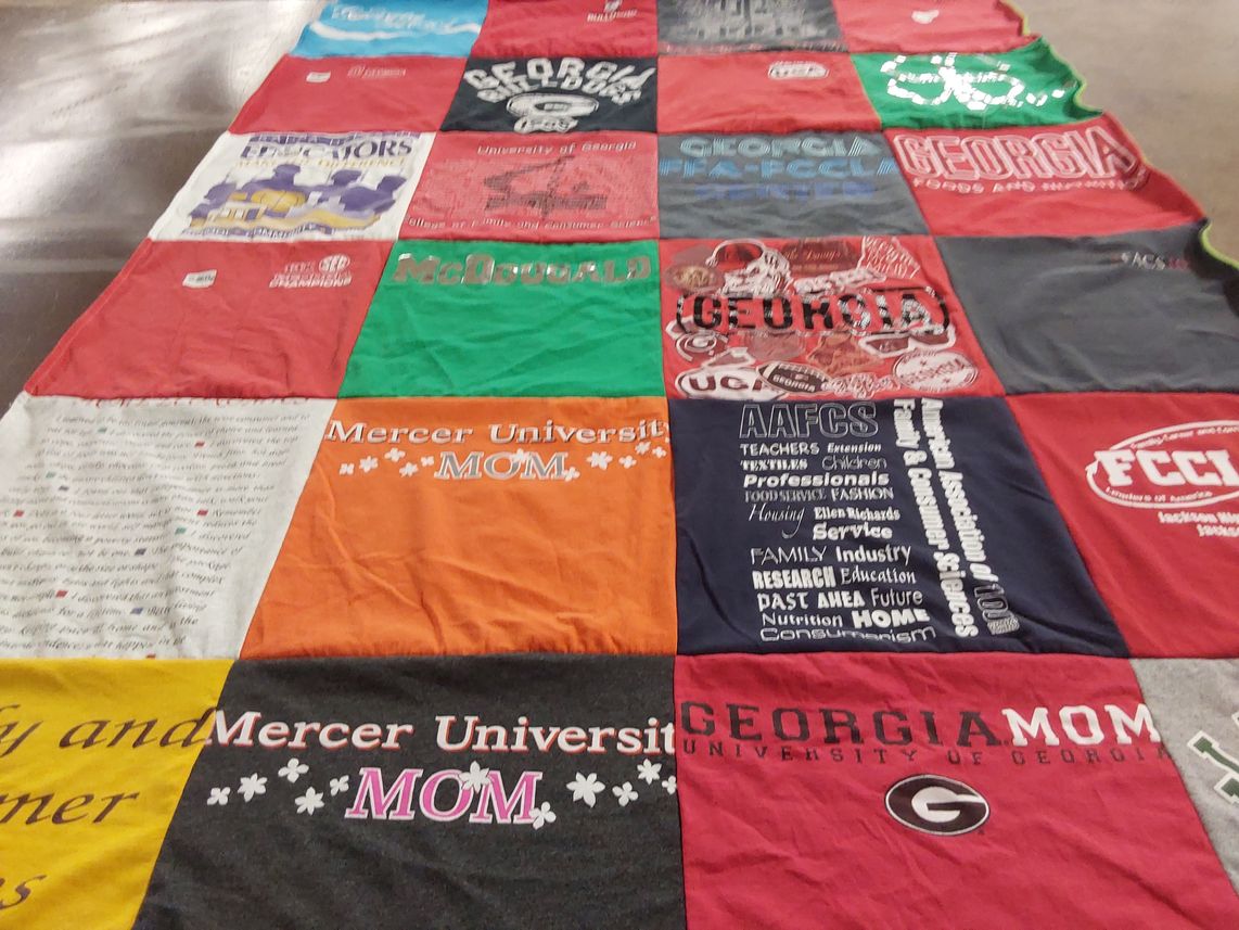 T-shirt quilt from mercer university, university of georgia by harrileen from GA
