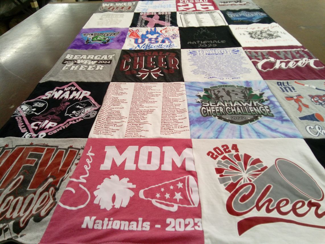T-shirt quilt from centralia high school by Denise from WA