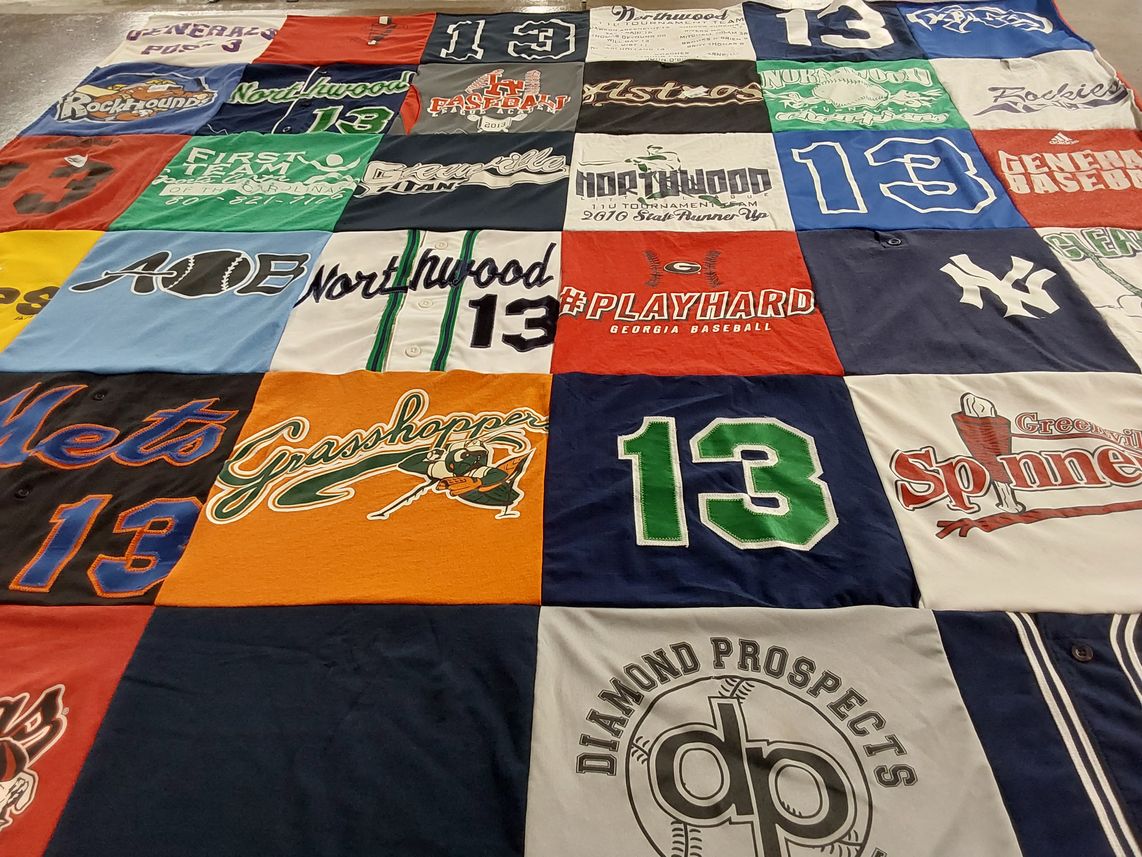 T-shirt quilt featuring new york mets, northwood baseball by Karen from SC