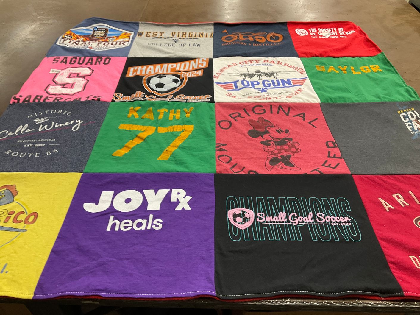 T-shirt quilt featuring saguaro high school by Christina from AZ