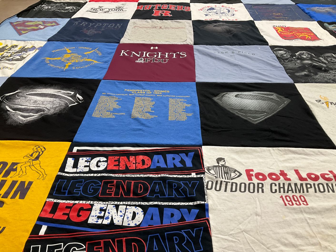 T-shirt quilt featuring knights by Jessica from NY