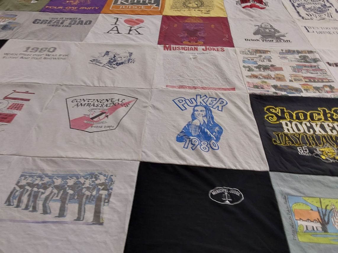 T-shirt quilt featuring wichita state shockers by Allison from KS