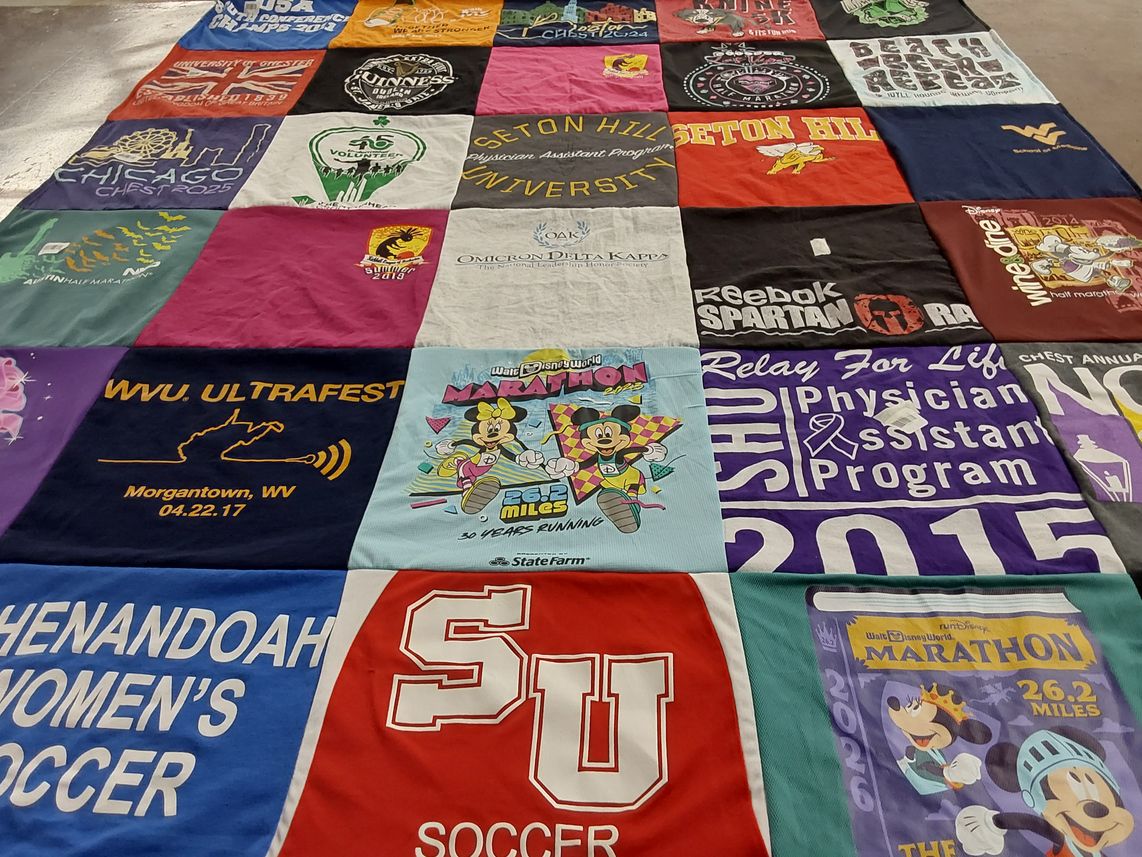 T-shirt quilt featuring shenandoah women's soccer by Marissa from NY