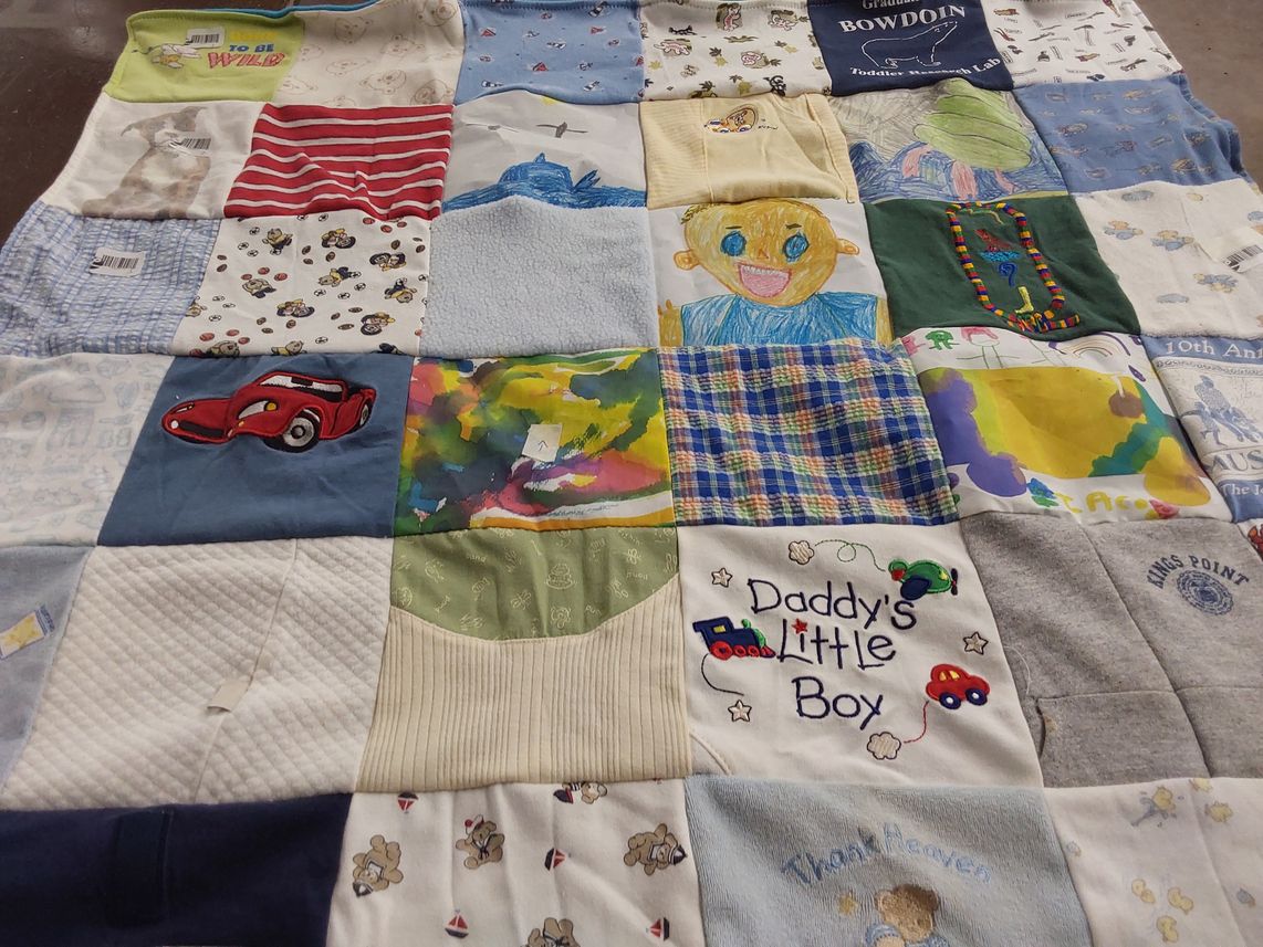 T-shirt quilt from bowdoin college by Amy from MD