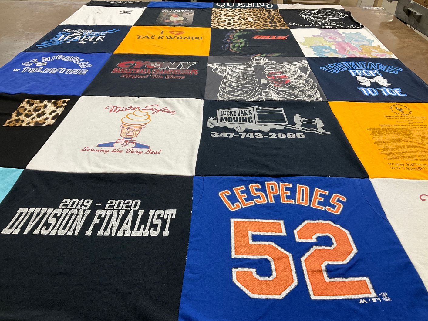 T-shirt quilt from st. michael's college of tolentine by Kristy from NY