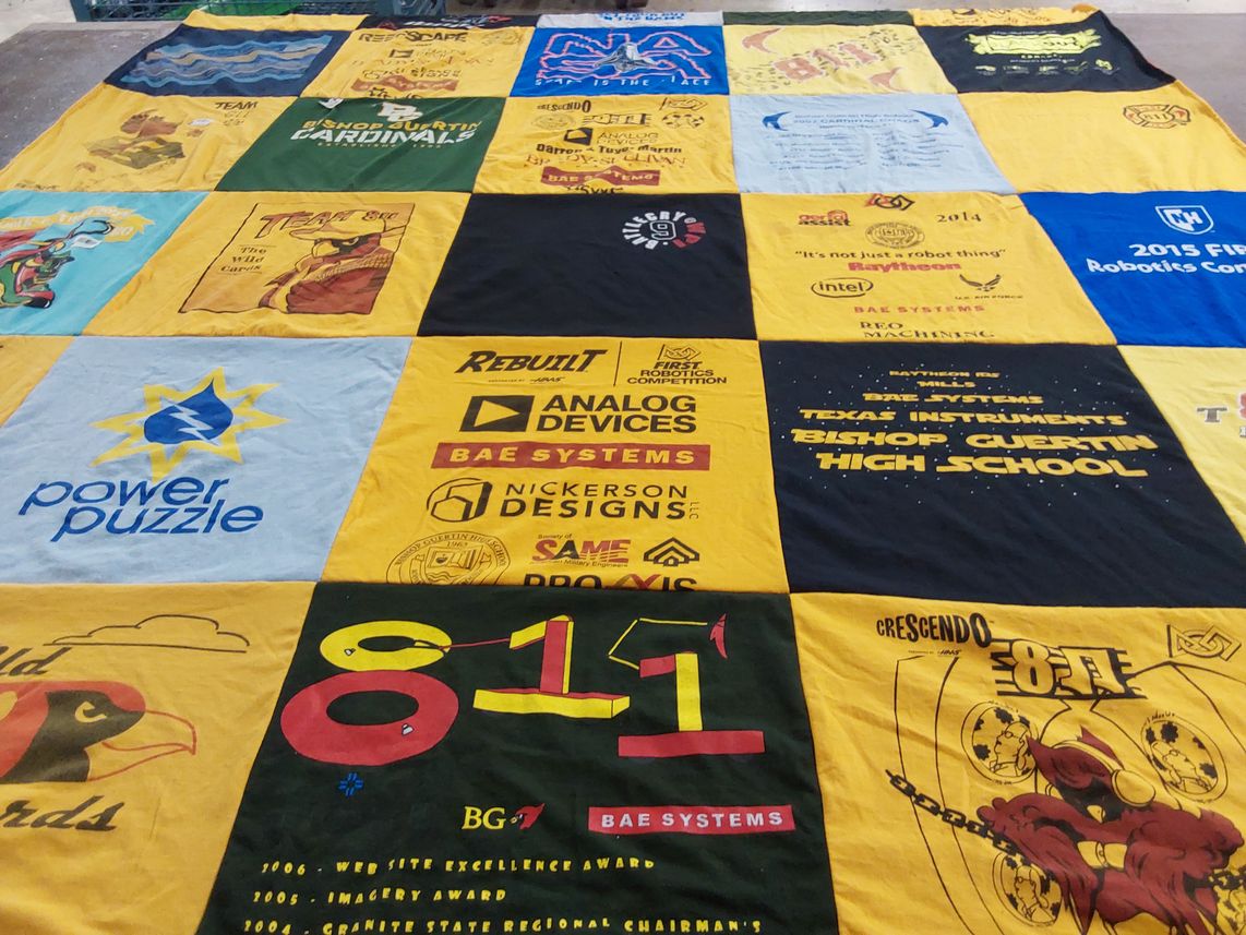 T-shirt quilt featuring team 811 by Jennifer Pelli from NH