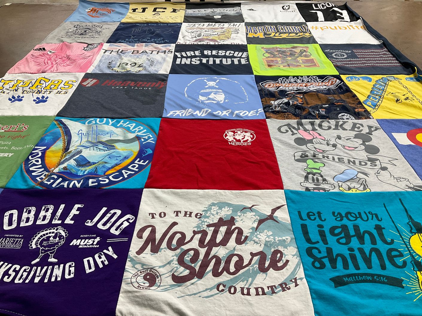 T-shirt quilt from university of central florida by Mark from FL