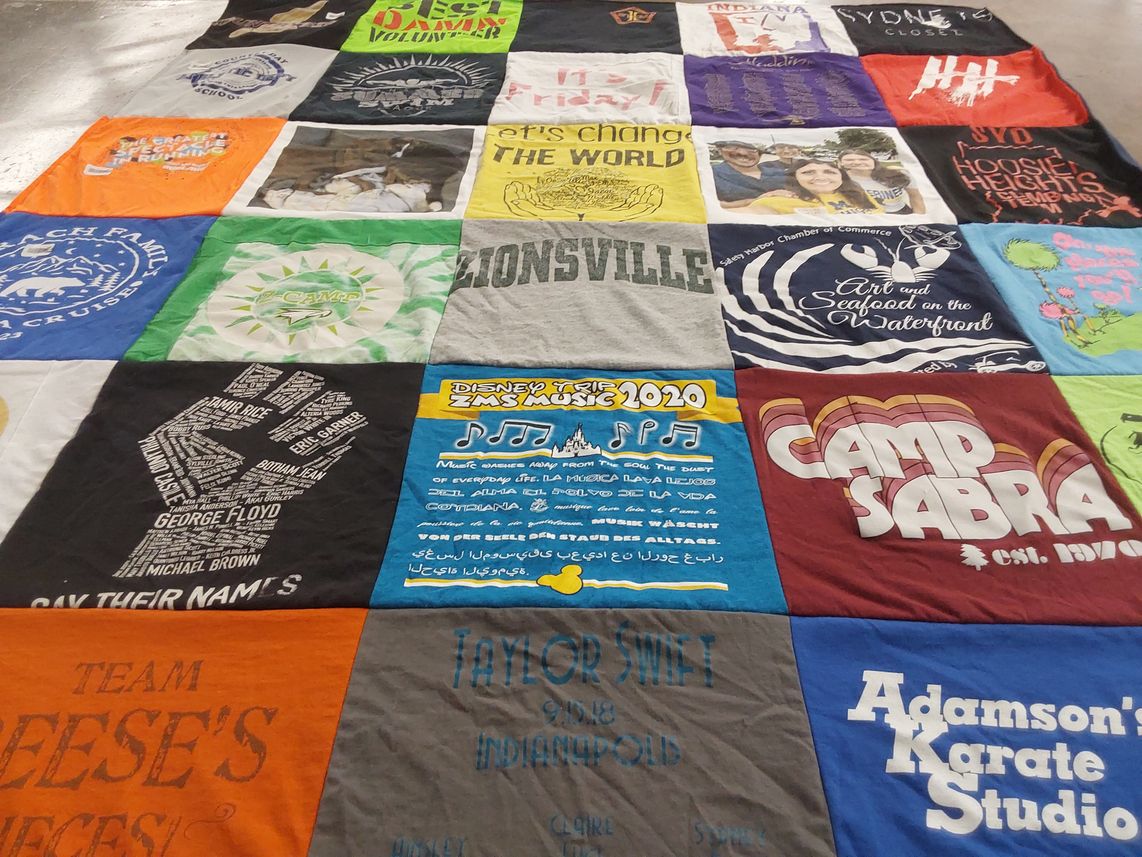 T-shirt quilt from indiana university by Gabrielle E from FL