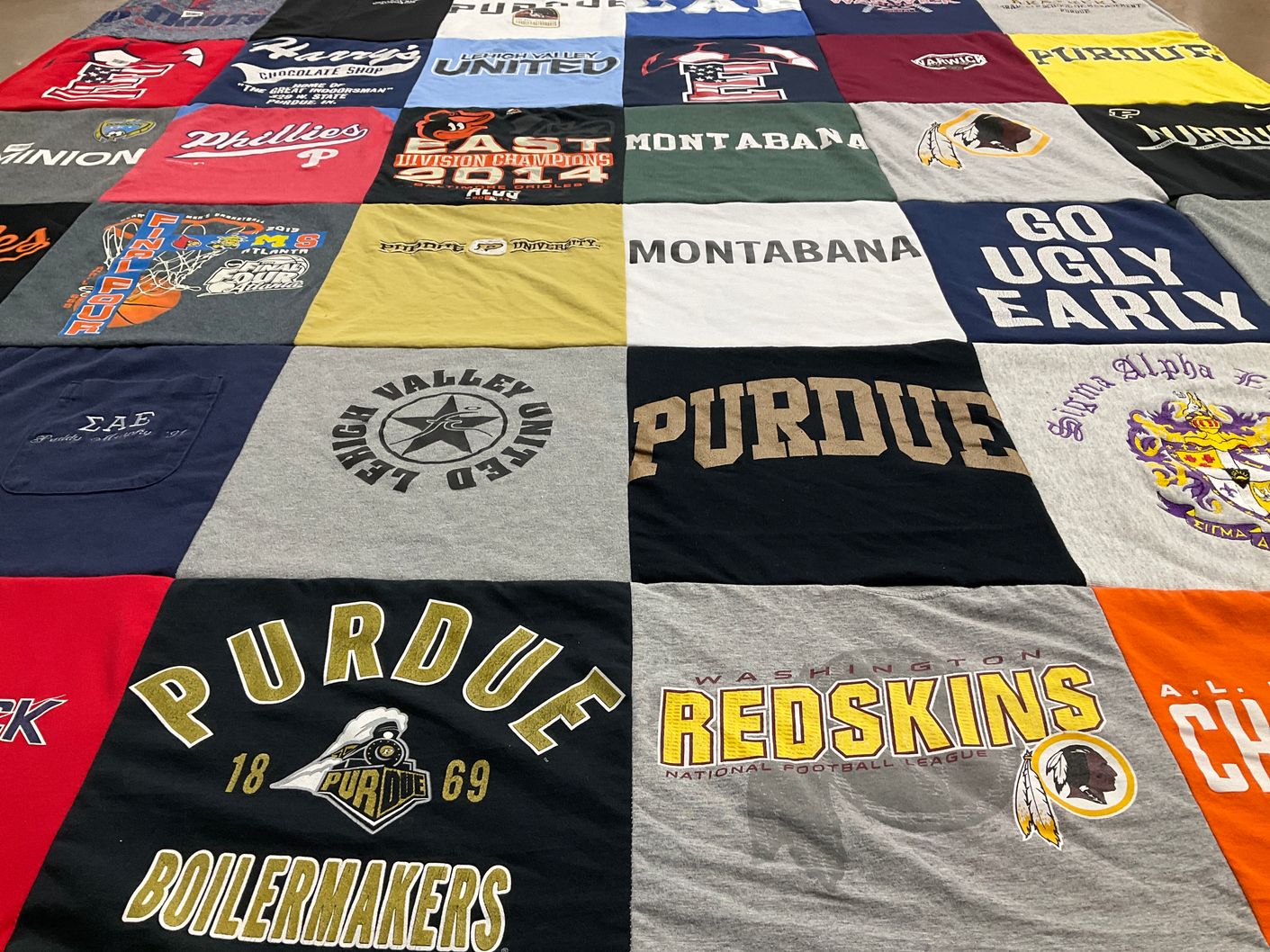 T-shirt quilt featuring washington redskins by April from PA