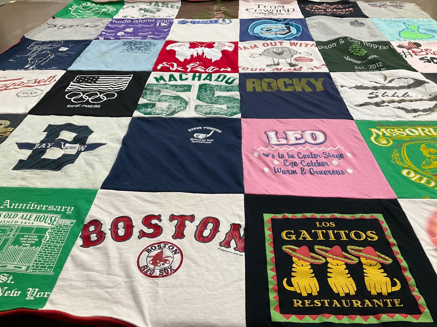 T-shirt quilt featuring boston red sox by Alison from RI