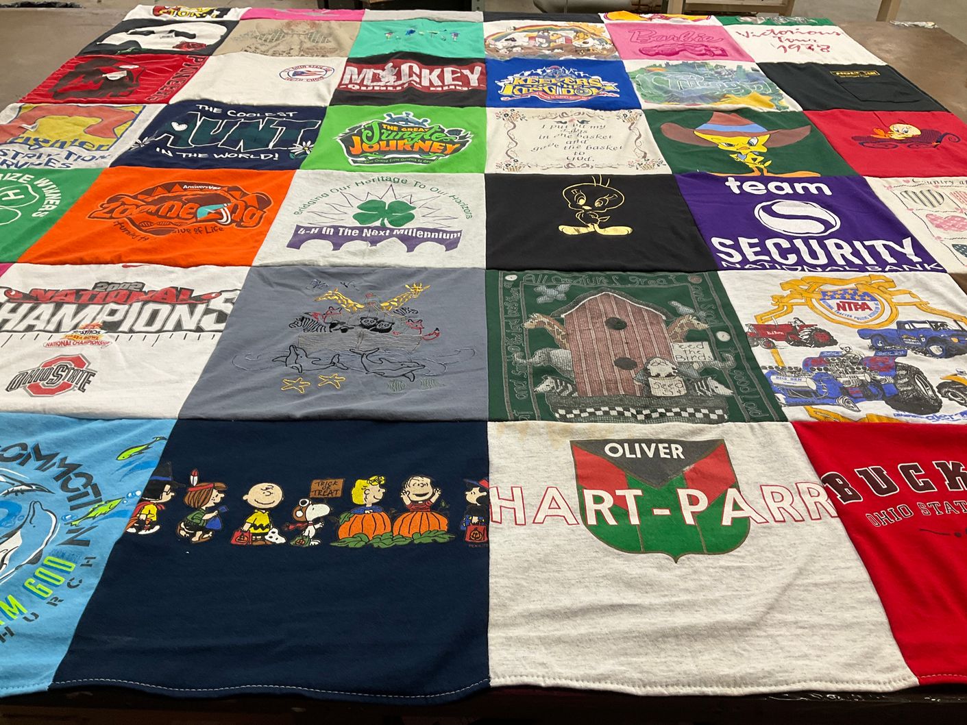 T-shirt quilt featuring ohio state university buckeyes by Nancy from OH