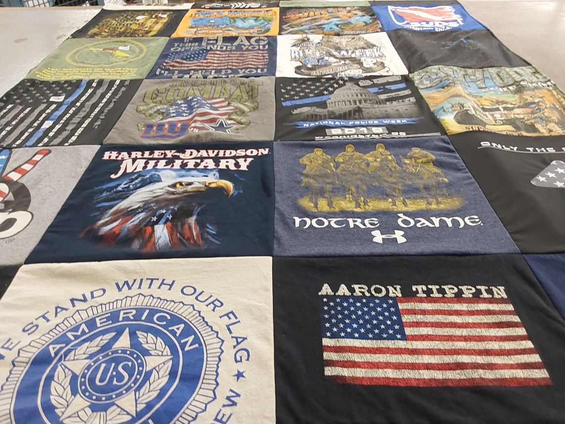 T-shirt quilt from notre dame university by Julie from IN