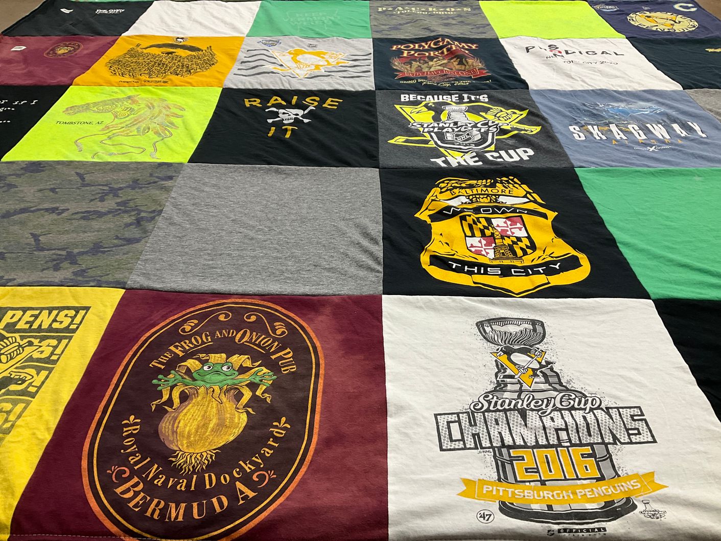 T-shirt quilt featuring pittsburgh penguins by Morgan from FL
