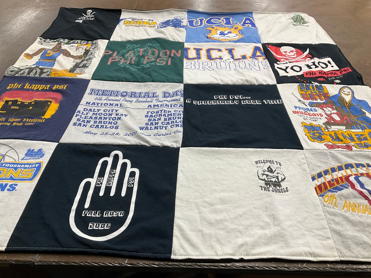 T-shirt quilt from university of california los angeles by Linda from CA