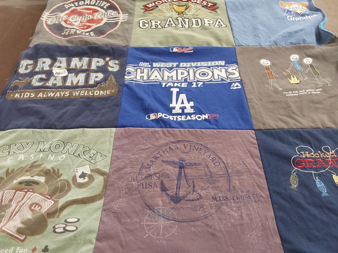 T-shirt quilt featuring los angeles dodgers by Anita from NY
